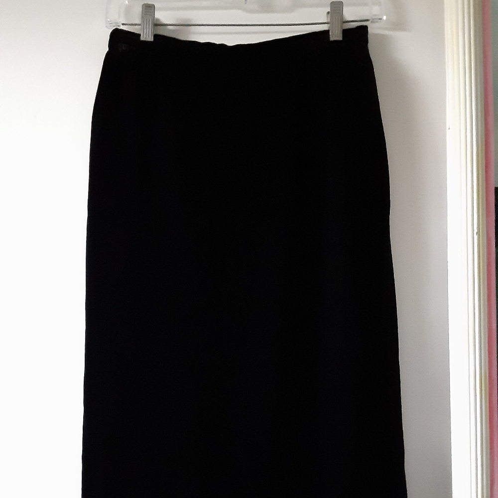 Black velvet skirt